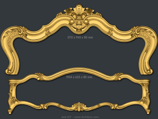 BED 017 | STL – 3D model for CNC