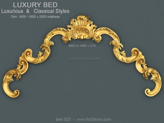 BED 023 | STL – 3D model for CNC