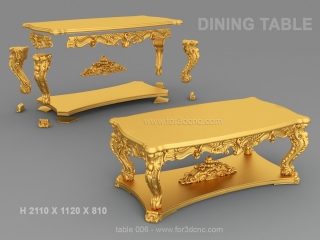 table 006 www for3dcnc com 320x240 - TABLE 006 | STL - 3D model for CNC