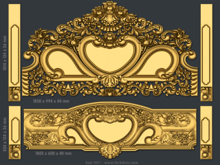 BED 027 | STL – 3D model for CNC