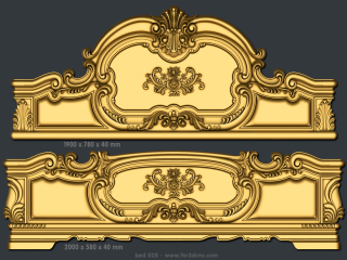 BED 028 | STL – 3D model for CNC
