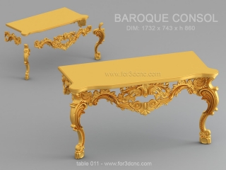 TABLE 011 | STL – 3D model for CNC