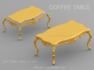 TABLE 012 | STL – 3D model for CNC