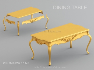 TABLE 015 | STL – 3D model for CNC