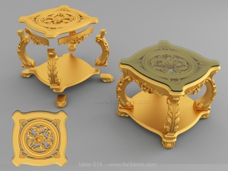 TABLE 019 | STL – 3D model for CNC