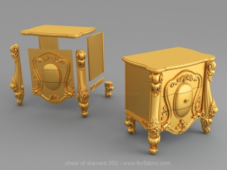 CHEST OF DRAWERS 002  | STL – 3D model for CNC
