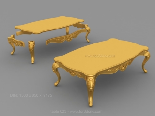 TABLE 023 | STL – 3D model for CNC