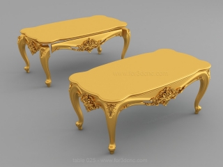 TABLE 025 | STL – 3D model for CNC