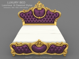 BED 047 | STL – 3D model for CNC