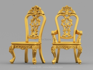 CHAIRS 028 | STL – 3D model for CNC