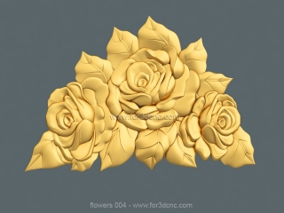 FLOWERS 004 | STL – 3D model for CNC