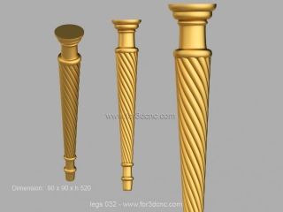 LEGS 032 | STL – 3D model for CNC