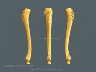 LEGS 102 | STL – 3D model for CNC