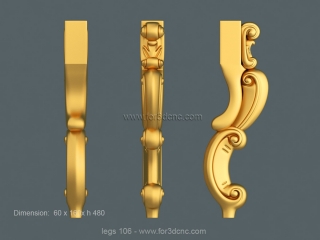 LEGS 106 | STL – 3D model for CNC