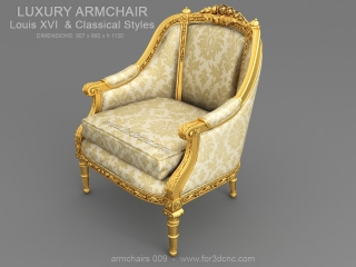 ARMCHAIRS 009 | STL – 3D model for CNC