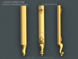 LEGS 116 | STL – 3D model for CNC
