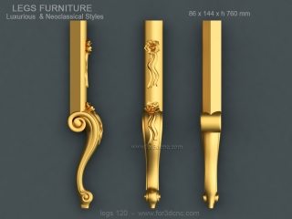 LEGS 120 | STL – 3D model for CNC