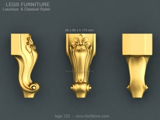 LEGS 122 | STL – 3D model for CNC