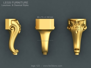 LEGS 123 | STL – 3D model for CNC