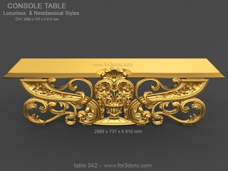 TABLE 042 | STL – 3D model for CNC