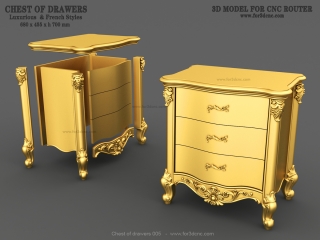 CHEST OF DRAWERS 005  | STL – 3D model for CNC