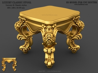 stool 002 www for3dcnc com 320x240 - STOOL 002 | STL – 3D model for CNC