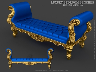 BEDROOM BENCHES 009 | STL – 3D model for CNC