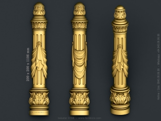 baluster 0168 www for3dcnc com 320x240 - BALUSTERS 168 | STL – 3D model for CNC