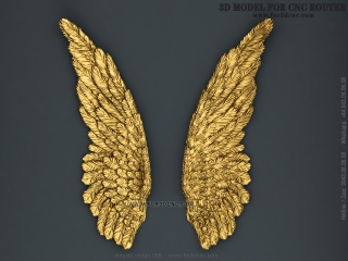 ANGLES WINGS 008 | STL – 3D model for CNC