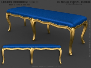 bench 011 www for3dcnc com 320x240 - BEDROOM BENCHES 011 | STL – 3D model for CNC