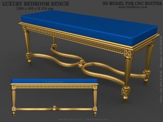 BEDROOM BENCHES 013 | STL – 3D model for CNC