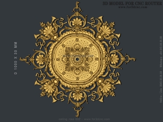 CEILING ROSE 002 | STL – 3D model for CNC