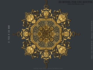 CEILING ROSE 003 | STL – 3D model for CNC