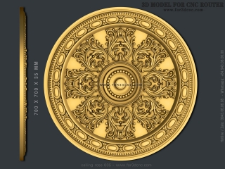 CEILING ROSE 005 | STL – 3D model for CNC