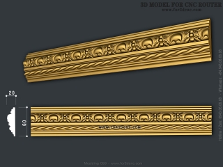 MOULDING 059 | STL – 3D model for CNC