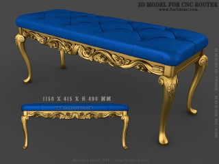 BEDROOM BENCHES 014 | STL – 3D model for CNC