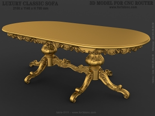 TABLE 0111 | STL – 3D model for CNC