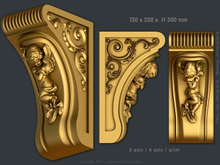 CORBEL 051 | STL – 3D model for CNC