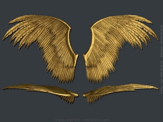 ANGLES WINGS 010 | STL – 3D model for CNC