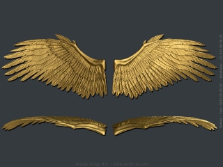 ANGLES WINGS 011 | STL – 3D model for CNC