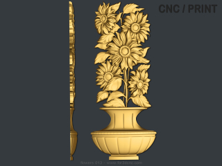 FLOWERS 013 | STL – 3D model for CNC