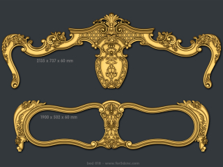 BED 018 | STL – 3D model for CNC